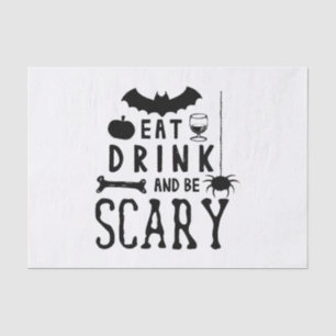 drink eten en enge halloween zijn tissuepapier