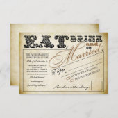 drink eten en trouwen RSVP (Voorkant / Achterkant)