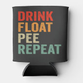 Drink Float Pee Herhaal Grappig Kanoën peddelen Blikjeskoeler (Voorkant)