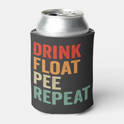 Drink Float Plas Herhaal Grappig Kanoën Paddelen  Blikjeskoeler (Blikje Voorkant)