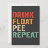 Drink Float Plas Herhaal Grappig Kanoën Peddelen Kaart (Voorkant)