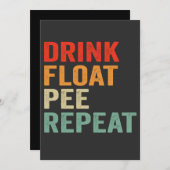 Drink Float Plassen Herhalen Grappig Kanoën Peddel Kaart (Voorkant / Achterkant)