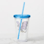 Drink glas met deksel en stro (Achterkant)