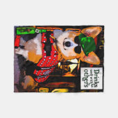 Drink goed met anderen Corgi Fleece Deken (Voorkant (Horizontaal))
