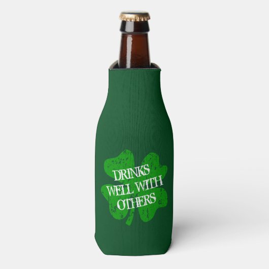 DRINK GOED MET ANDEREN St Patricks Day koelbox Flesjeskoeler (Fles Voorkant)