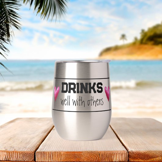 Drink goed met anderen thermische wijntuimelaar