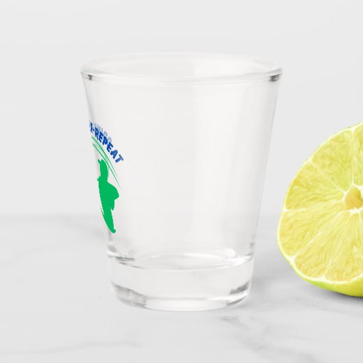 Drink Golf Herhalen Shot Glas (Rechts)
