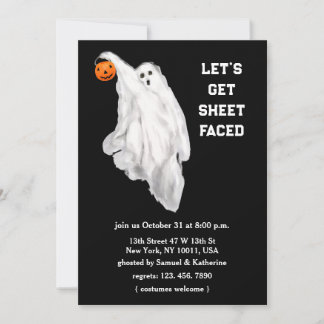 Drink Grappig Volwassen Halloween Ghost Party Kaart