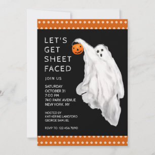 Drink Grappig Volwassen Halloween Ghost Party Kaart
