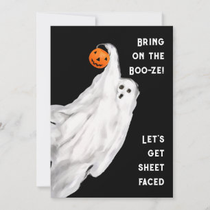 Drink Grappig Volwassen Halloween Ghost Party Kaart
