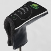 Drink Green Chameleon Lizard springt uit Golfheadcover (3/4 voorkant)