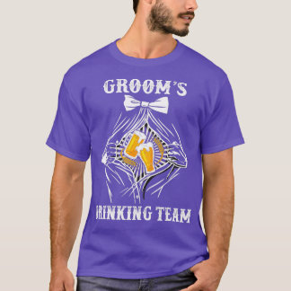 Drink Groom Team Squad Funny Bachelor Party T-shirt