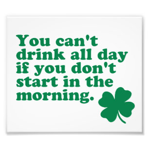 Drink het Shirt van de hele dag Foto Afdruk