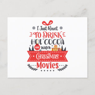 Drink Hot Cocaca Watch-kerstfilms Briefkaart