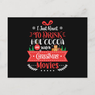 Drink Hot Cocaca Watch-kerstfilms Briefkaart