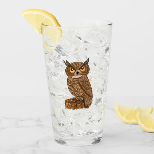 Drink humor Owl glasware Glas (Voorkant ijs)