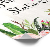 Drink Hydration Station Floral Fiesta Shower Poster (Hoek)