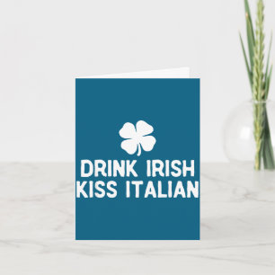 Drink Ierse kus Italiaans St. Patrick's Day grappi Kaart
