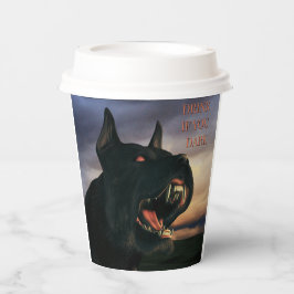 Drink If You Dare. Big, black dog Papieren Bekers