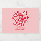 Drink in liefde Bachelorette Champagne Sparkling Wijnetiket (Enkel label)