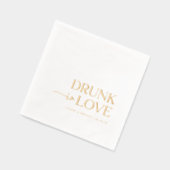Drink in liefde bruiloft folie servetten (Links)