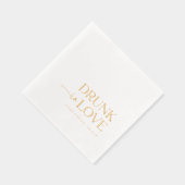 Drink in liefde bruiloft folie servetten (Rechts)