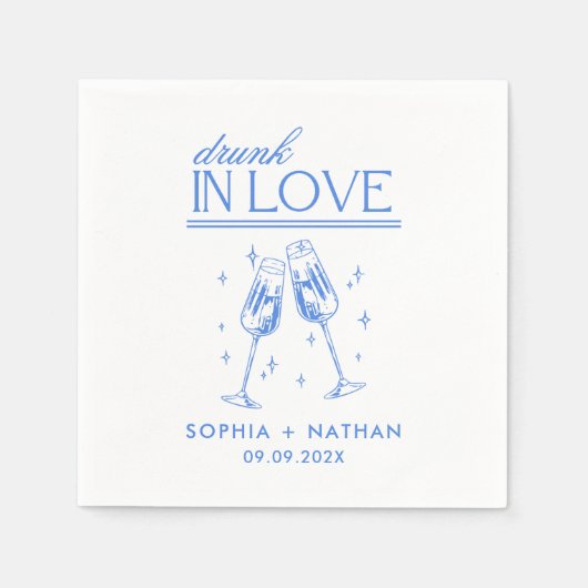 Drink in liefde gepersonaliseerde strand cocktail servet (Voorkant)