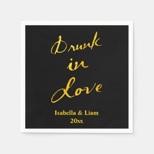 Drink in Love Personalized Napkins Servet (Voorkant)