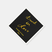 Drink in Love Personalized Napkins Servet (Hoek)