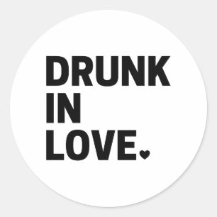 Drink in Love Ronde Sticker