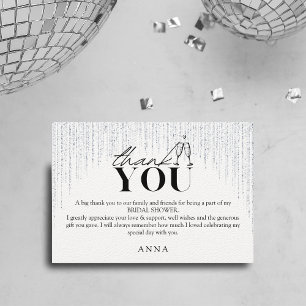 Drink in Love Vrijgezellenfeest Glitter Hartelijk  Bedankkaart