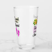 Drink in mijn hand, tenen in het zand glas (Links)