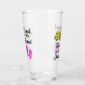 Drink in mijn hand, tenen in het zand glas (Rechts)