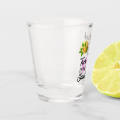 Drink in mijn hand, tenen in het zand shot glas (Links)