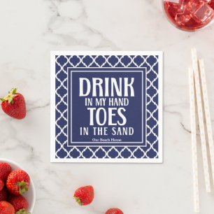 Drink In My Hand Quote Nautilus Strand Zomer Zwemb Servet