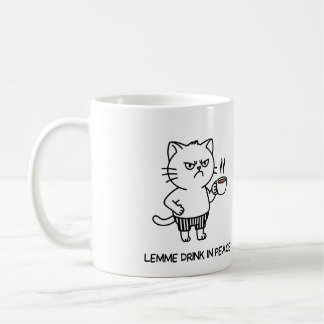 Drink in Vrede Introvert Koffie Grumpy Cat Mok