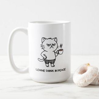 Drink in Vrede Introvert Koffie Mopperende Kat Mok