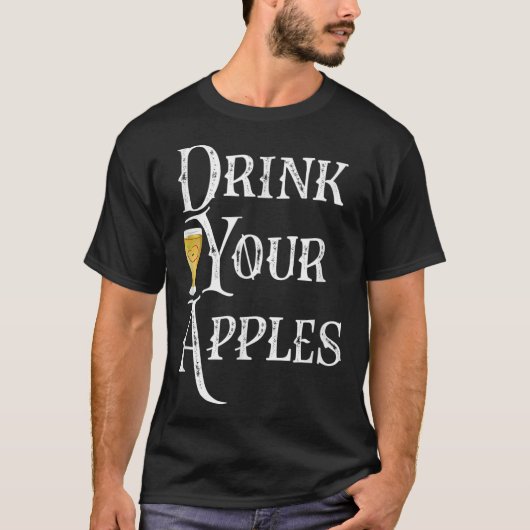 Drink je appels hard Cider Funny Brewer Drink T-shirt (Voorkant)