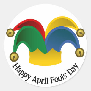 Drink Jesters April Fools Day Ronde Sticker