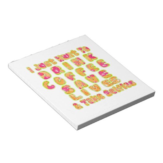 Drink Koffie Bespaar Levens En Neem Selfies Kunstd Notitieblok (Schuin)