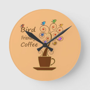 Drink koffie, bespaar vogels ronde klok