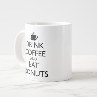 DRINK KOFFIE EN EAT DONUTS EXTRA GROTE BEKER