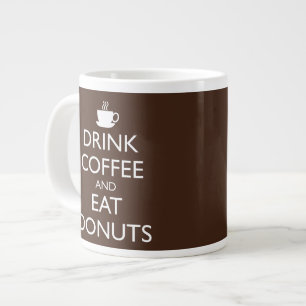 DRINK KOFFIE EN EAT DONUTS JUMBO MOK