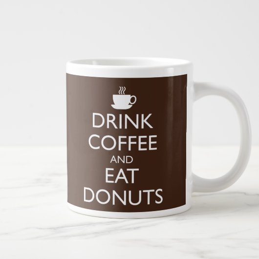 DRINK KOFFIE EN EAT DONUTS JUMBO MOK (Rechts)