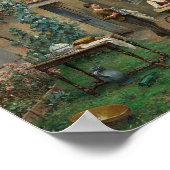 Drink koffie in de tuin (Frans landschap) Poster (Hoek)