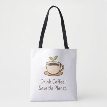 Drink Koffie. Red de Planeet. Minimaal Eco Koffie