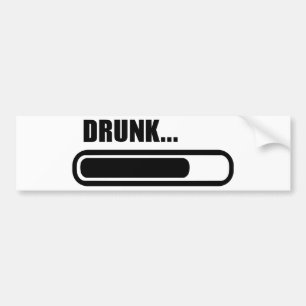 Drink laden bumpersticker