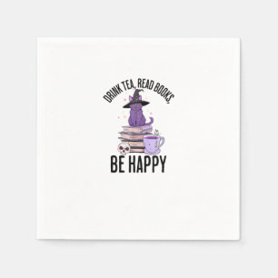 Drink Lees boeken Whimsigoth Halloween Design Servet