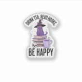 Drink Lees boeken Whimsigoth Halloween Design Sticker (Voorkant)