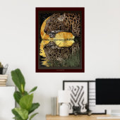 DRINK LEOPARD op SUNSET Art Poster (Thuiskantoor)